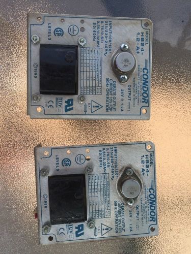 Lot Of 2 Condor HB24-1.2-A+ power supply transformer 24 volt DC 24VDC 1.2 amps