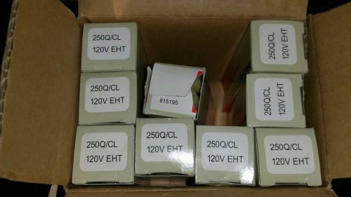 Lot of 9 Philips 250Q/CL. 120 Volt EHT Tungsten Halogen Lamp Bulb