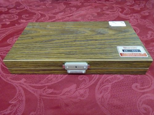 Webber Starrett Gauge Gage Block Set Model RS81A1 Steel 1/6/75 2H10001 Wood Case