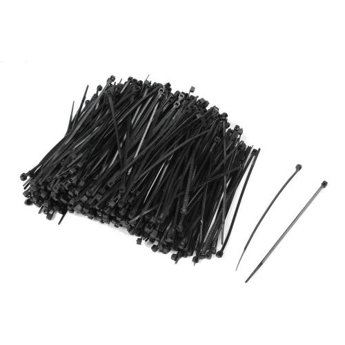 1000 Pcs Locking Nylon Fastener Pack Cable Zip Tie Teeth Grip Black 3x100mm