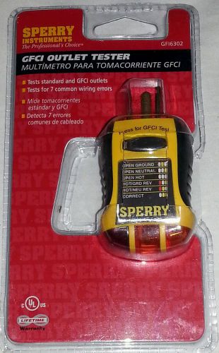 Sperry GFCI Outlet Tester