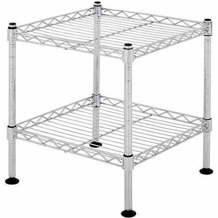 2-Shelf 12&#034;W x 12&#034;H x 12&#034;D Light Duty Wire Shelving Unit in Chrome