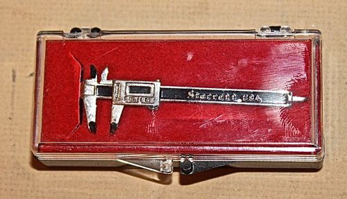 NEW OLD STOCK STARRETT VERNIER CALIPERS TIE CLIP IN ORIGINAL BOX