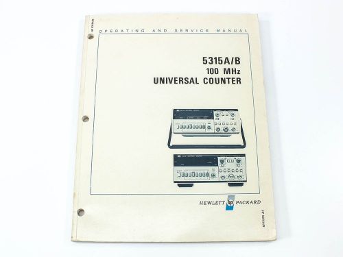 100 MHz Universal Counter Operating &amp; Service Manual - HP 5315A/B