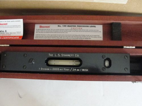 Starrett 199 Master Level 15&#034; in Wood Box