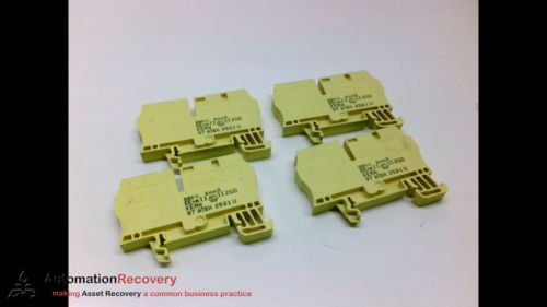 WEIDMULLER ZDU 6 - PACK OF 4 - YELLOW - TERMINAL BLOCK, NEW*