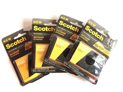 Lot of Scotch 1 in. x 3 in. Black Outdoor Fasteners Velcro