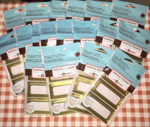 NIP 54 Martha Stewart Adhesive Metal Bookplates Horizontal 1-7/16&#034;x 3-1/16&#034;