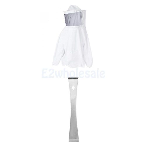 Beekeeping Hive Tool + Veil Suit Jacket Smock Bee Pest Protective Equip Tool