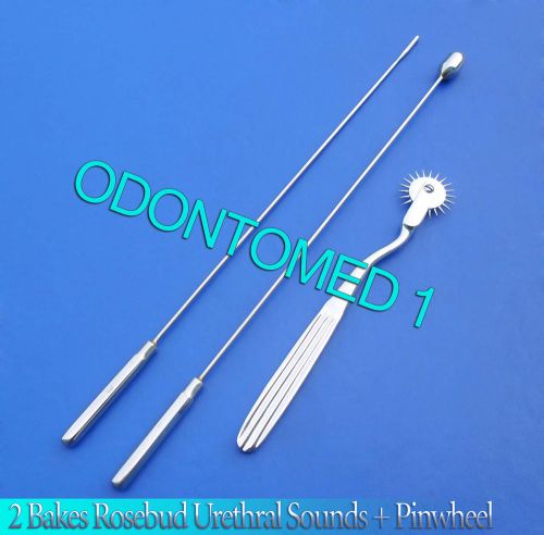 2 Pcs Bakes Rosebud Urethral Sounds 3mm+11mm,Pinwheel