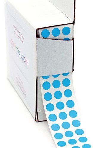 1,000 Label 1/4&#034; Light Blue Color Coding Dot Stickers Permanent Adhesive Quality