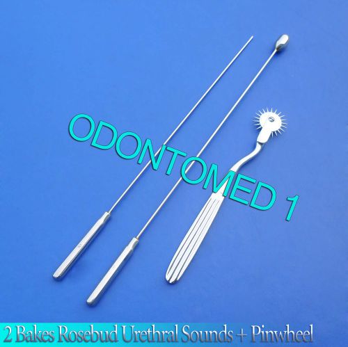 2 Pcs Bakes Rosebud Urethral Sounds 2mm+11mm,Pinwheel