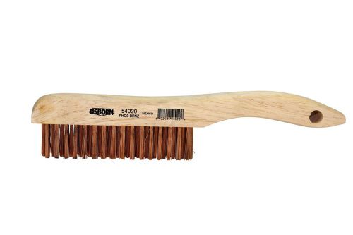 Osborn 54020 Shoe Handle Wire Scratch Brush Phosphorous Bronze Bristle 5-1/4&#034;...