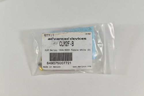 Advanced Devices CLM2F-B  Marinco CLM Wire sz #2-8 Male White Brass 150A 600Vac