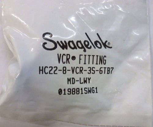 Swagelok -  Alloy C-22 VCR Fitting, Short Tube Butt Weld Gland HC22-8-VCR-3S-6TB