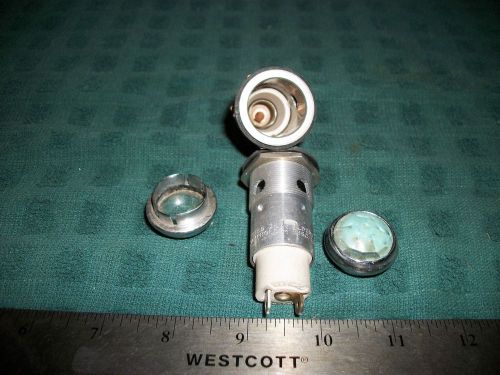 LOT OF 2- VINTAGE JOHNSON CLEAR GLASS ROUND INDICATORS 125V 75W! S