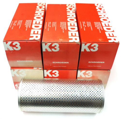 LOT OF 6 NIB SCHROEDER K3 HYDRAULIC FILTERS