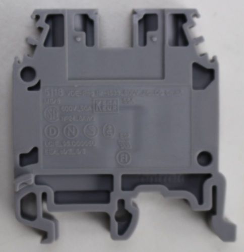 Entrelec  Grey Terminal Block 600V 50A 5118-M6/8 0115-118-11 NNB