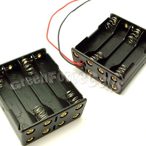 100 pcs 8 AAA 10440 KR03 Cells Battery Size Clip Plastic Storage Box Case Holder