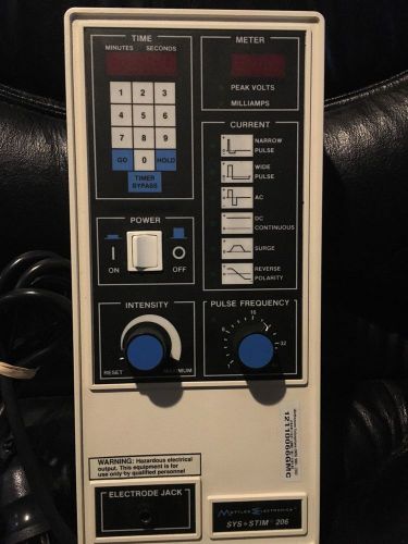 Mettler Electronics 206 Muscle Neuromuscular Simulator / AC DC Galvanic w/ Pads