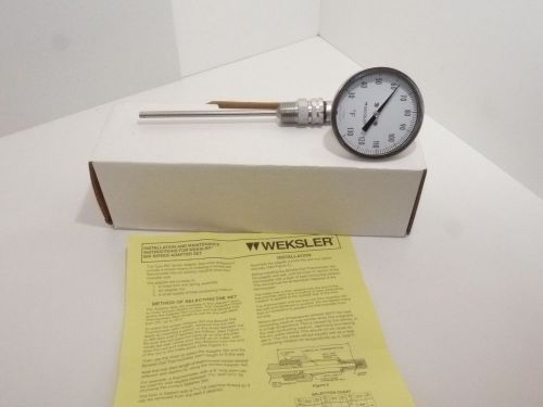 Weskler 3&#039; Stainless Steel Bimetal Thermometer 30/130 deg F 1/2 in NPT 3SO644FNX