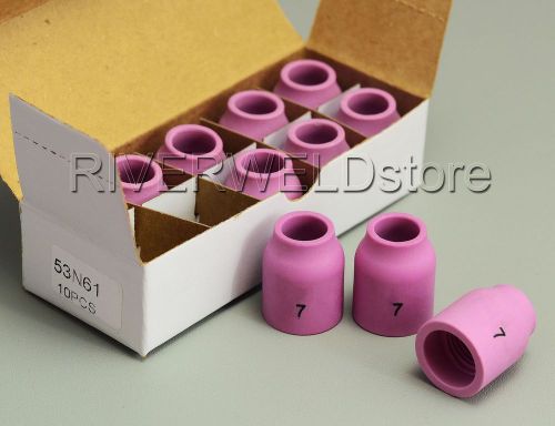 53N61 7# TIG Gas Lens Alumina Nozzles Fit SR DB PTA WP 9 20 24 25 TIG Torch 10PK