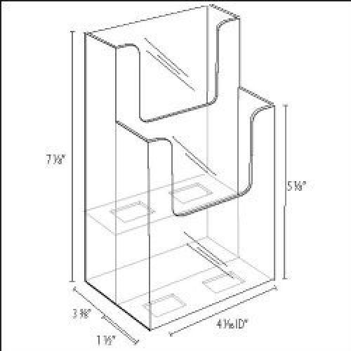 Dazzling Displays 2-Tier 4 x 9 Tri-Fold Brochure Holder