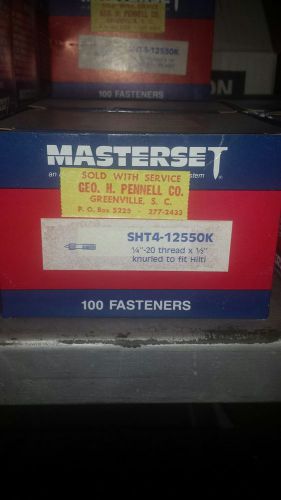 MASTERSET SHT4-12550K 1/4-20 1-1/4&#034; Threaded X 1/2&#034; KNURLED TO FIT HILTI(100)