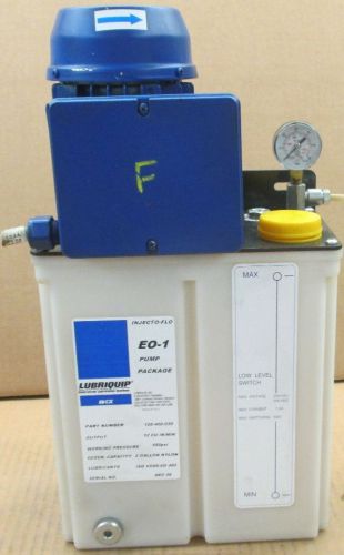 Lubriquip injecto-flo pump package eo-1 used for sale