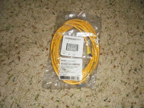 BRAD CONNECTIVITY 403001A10M040 3-POLE FEMALE 90* CORDSET NIB