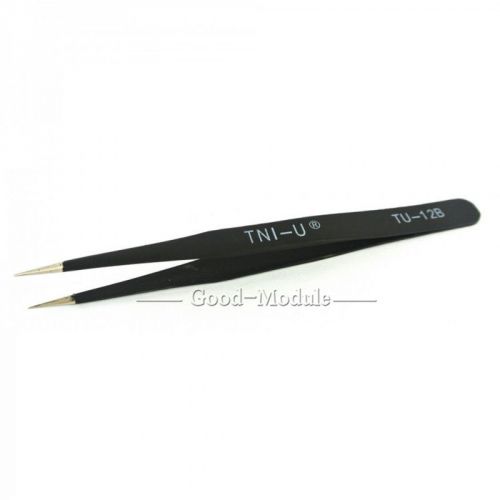 5PCS Anti-static Non-magnetic Straight Tip Tweezer TU-12B New