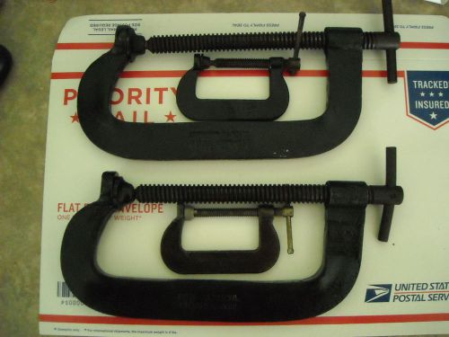 4 CINCINNATTI TOOL SUPER CLAMP 2 NO 44-6&#034; HARGRAVE &amp; -NO.54-2&#034; CAP.-GD. USED-US