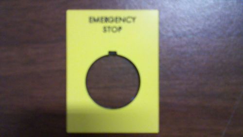 Custom Phenolic &#034;Emergency Stop&#034;