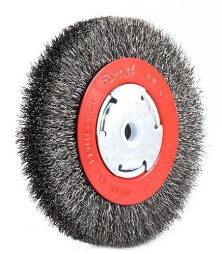 Forney 72752 Arbor Coarse Crimped Wire Bench Wheel Brush, 6&#034; X 1/2-5/8&#034;