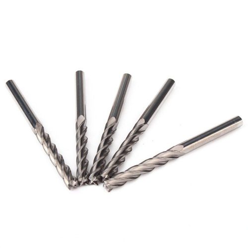 3.175mm x 22mm cnc 4 flute spiral bit end mill resin cutter 5 pcs for sale