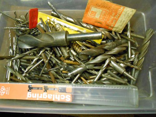 NICE LOT OF DRILL BITS About 14 lbs.Up To 1&#034; New and Used Some Carbide