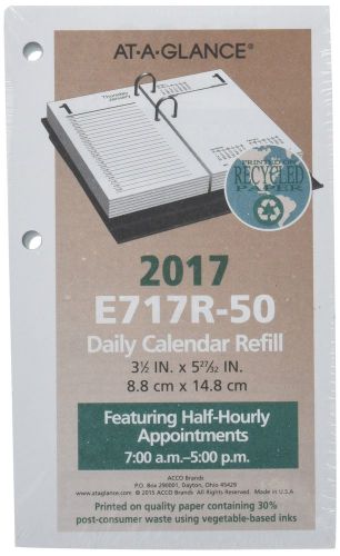 AT-A-GLANCE Daily Desk Calendar 2017 Refill January - December 3-1/2 x 6&#034; (E7...