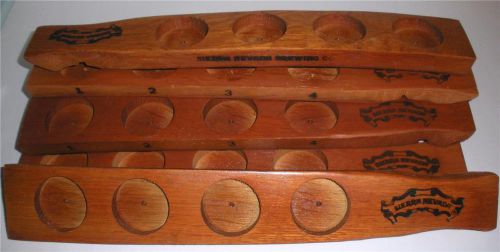 Lot of 8 NEW SIERRA NEVADA BREWING COMPANY BARREL FLIGHT TRAYS WOOD BEER SAMPLER