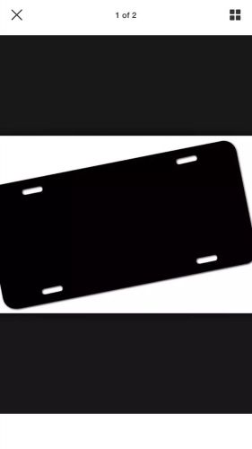 (5) BLANK PLASTIC LICENSE PLATE CAR TAG BLACK 6&#034;x12 PLATE SUBLIMATION VINYL NEW