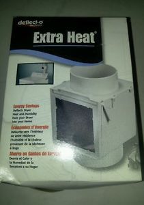 New,White Plastic,4”dia.,Dryer/Vent EXTRA HEAT&amp;MOISTURE DEFLECTOR,Deflecto #EX12