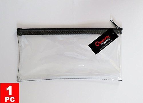 OMURA Vinyl Zipper Wallet, 10.5 x 5.25 Inches, CLEAR 1 PC