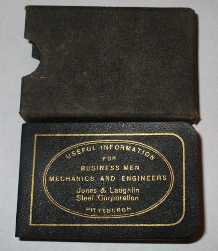 1926 jones &amp; laughlin steel pittsburgh information book for engineers &amp; mechanic for sale
