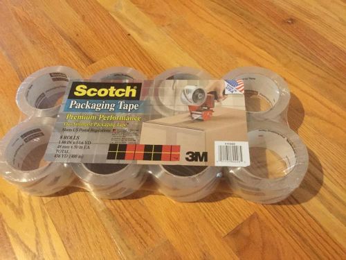 New Sealed Scotch 3m packing tape premium 8 Rolls 436 yard