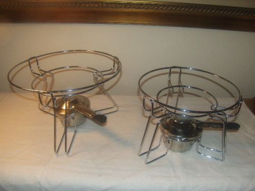 Chrome Buffet Chafer Food Warmer Frame Stand Rack Dish Set of 2