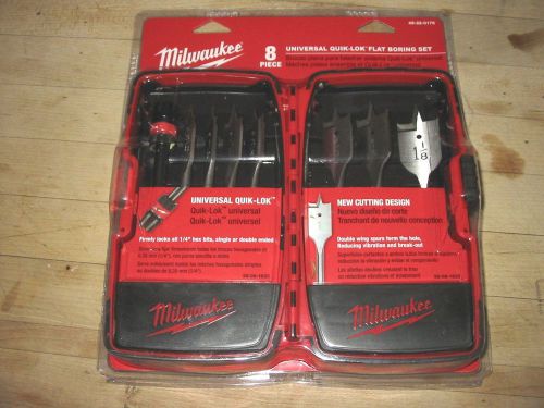 Milwaukee 49-22-0175 8 Piece Universal Quik-Lok Flat Boring Set