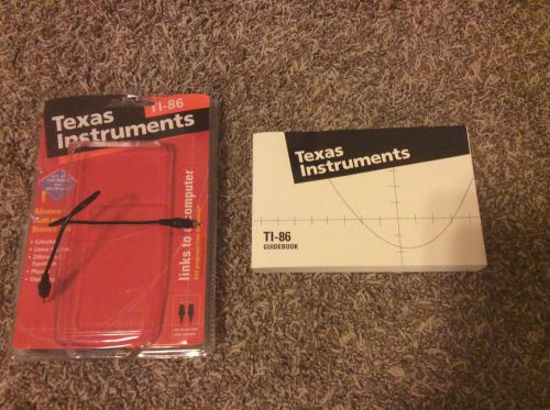 TEXAS INSTRUMENTS TI-86 GRAPHIC CALCULATOR GUIDEBOOK MANUAL GUIDE