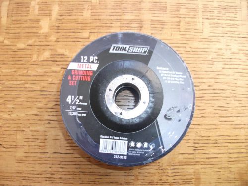 12 pc 4.5&#034; 7/8 arbor metal grinding wheels &amp; cut-off wheels tool shop- 242-9190 for sale