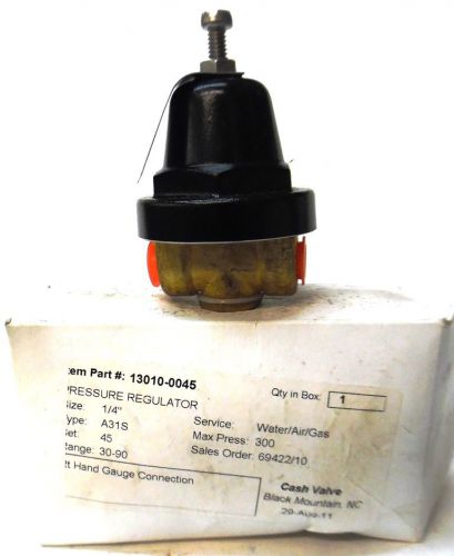 CASH VALVE, PRESSURE REGULATOR, 1/4&#034;, 13010-0045, TYPE A31S, 13010KH