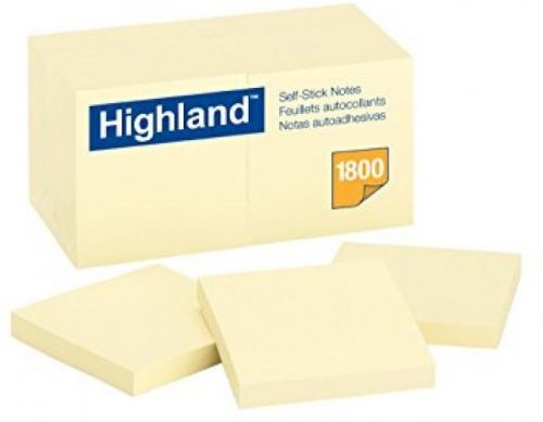 Highland Notes, 3 X 3-Inches, Yellow, Case Of 18 Dozens