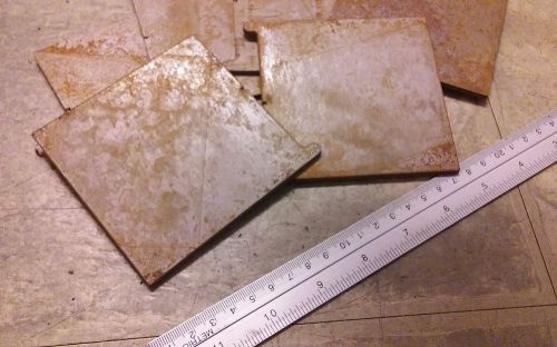 Lot of 20 Metal Shapes, Steel Metalworking, Bulk Metal, Welding, Square w/Notch